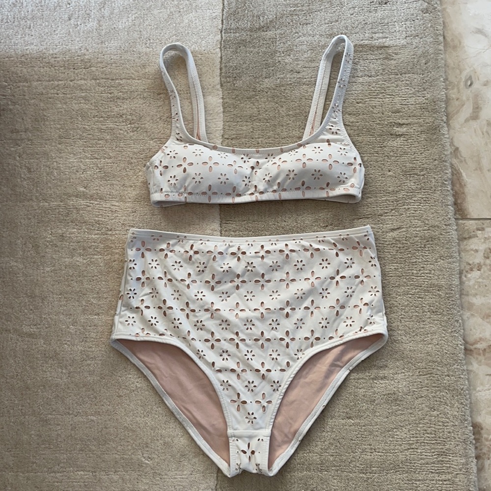 J crew laser cut two piece